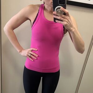 Lululemon Pink Align Waist length Racerback.  Size 4